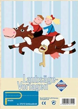 Заготовка из фанеры Настенная ключница Веселая корова для выпиливания лобзиком