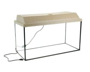 Аквариум прямоугольный в живой уголок (85 литров, с крышкой) (венге)