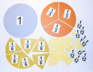 Набор магнитных карточек Дроби и доли №3