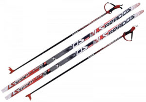 Комплект лыжный с палками (крепление автоматическое)