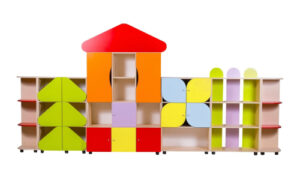 Стенка для игрушек Теремок модульная, 3810х420х1840 мм