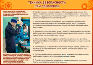 Стенд ТБ при сверлении, 0,7х1 м