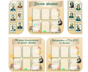Комплект стендов для кабинета физики (5 шт)
