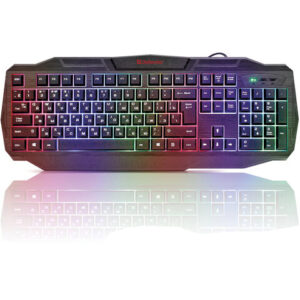 Клавиатура проводная DEFENDER Ultra HB-330L, USB, 104 клавиши, с подсветкой, черная, 45330