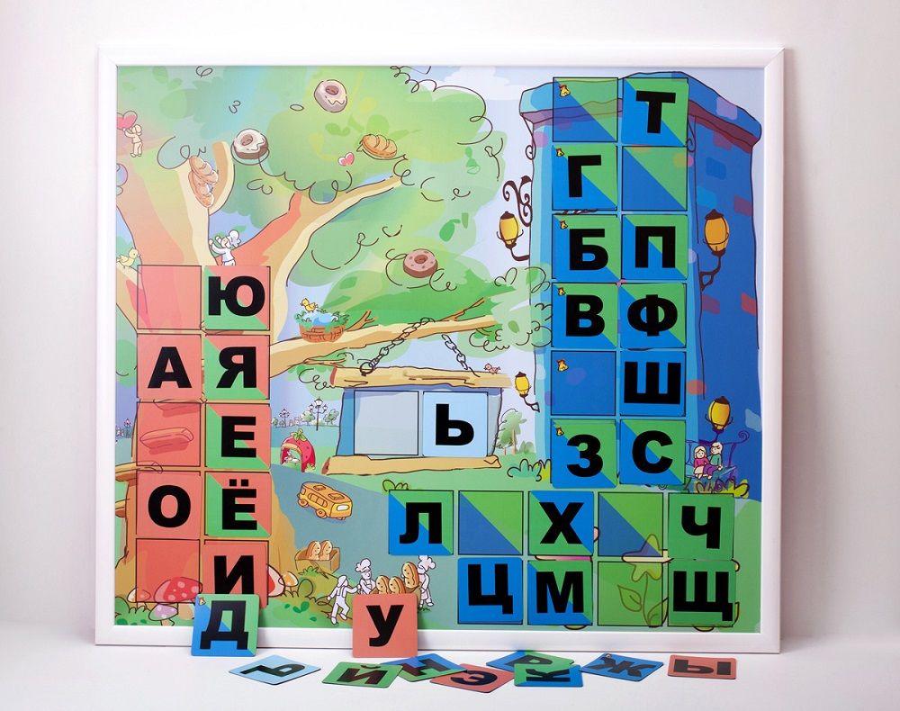 Магнитная доска Город букв