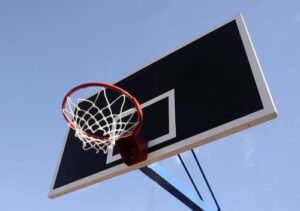 Ферма баскетбольная с щитом, кольцом, сеткой