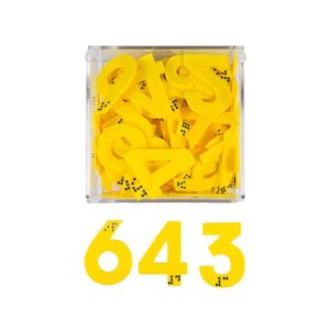 Набор тактильных цифр со шрифтом Брайля