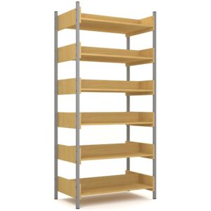 Стеллаж двухсторонний библиотечный, 900х520х1900 мм