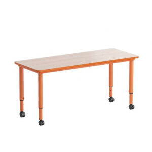 Стол детский прямоугольный регулируемый (на колесах)