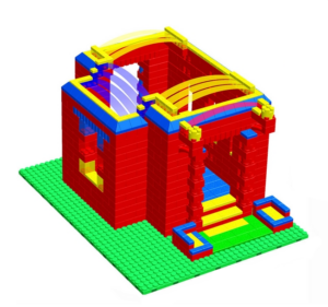 Готовое решение конструктор большой Дворец-1, 140х192х252 см