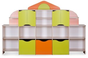 Стенка для игрушек Домик, 2600х460х1695 мм