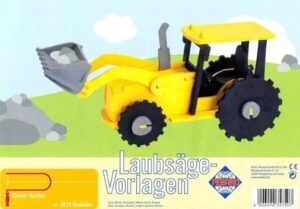 Заготовка из фанеры Трактор с ковшом 3D для выпиливания лобзиком