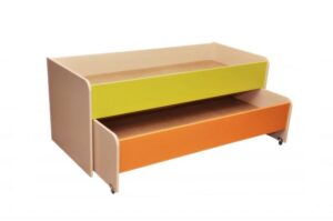 Кровать детская двухъярусная выкатная 1478х658(1262)х530 мм