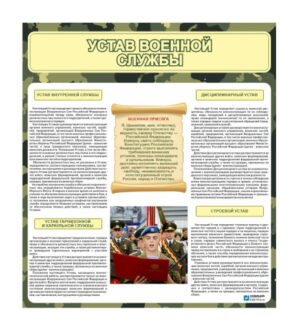 Стенд Устав военной службы, 800х900 мм