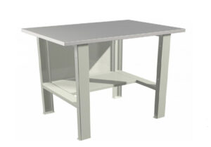 Стол рабочий металлический, 1200x700x805 мм