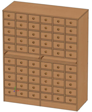 Шкаф картотечный/каталожный (60 ячеек)