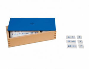 Монтессори материал Ящик с примерами на деление