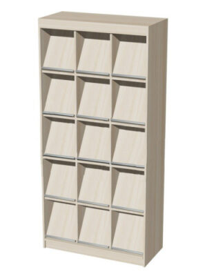 Стеллаж библиотечный для журналов 15 ячеек, 892х410х1900 мм