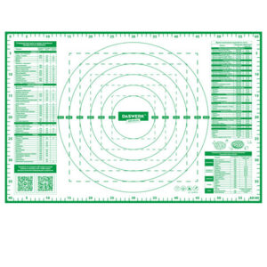 Коврик силиконовый для раскатки/запекания 40х60см, зеленый, ПОДАРОК пластик нож, DASWERK 608426