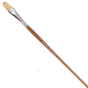 Кисть художественная профессиональная BRAUBERG ART CLASSIC, щетина, овальная, № 22, длинная ручка, 200737