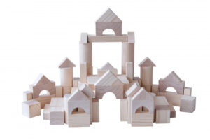 Настольный конструктор из дерева Строитель-С75 (75 деталей)