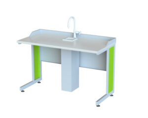 Стол лабораторный ученический с бортиком и сантехникой