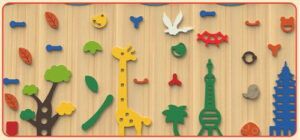 Скалодром пристенный Сафари, 3000х2200 мм