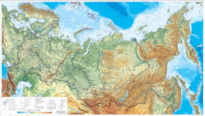 Стенд в школу Карта Российской федерации, 1,4х0,8 м